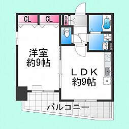 シティーコート堺駅前ロータリー 1LDKの間取図画像
