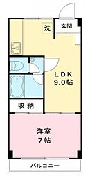 榮マンション 1LDKの間取図画像