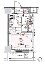 Le'a横濱アネックス 1Kの間取図画像