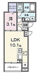 ヒカルサ志木 1LDKの間取図画像