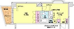 HF八丁堀レジデンス2 1DKの間取図画像