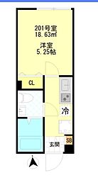 ＣＦジオーレ西小岩五丁目 2階1Kの間取り