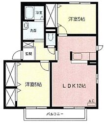 ルミエールソレーユ 2LDKの間取図画像