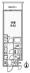 ディームス東陽町2 1Kの間取図画像
