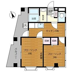 ブールバール十条 3階2Kの間取り