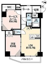 プレール・ドゥーク板橋舟渡 1SLDKの間取図画像