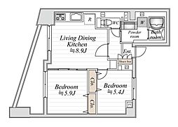 アブレスト西日暮里 1SDKの間取図画像