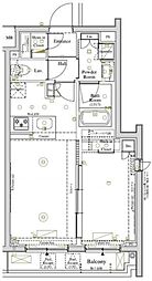 AXAS南蒲田アジールコート 1LDKの間取図画像