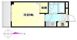 ホフムジーク 1Kの間取図画像