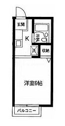 JR南武線 稲城長沼駅 徒歩7分の賃貸アパート 1階1Kの間取り