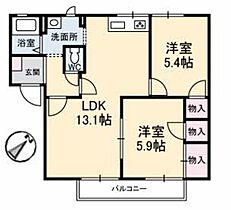 グレース22　Ｄ棟 D0202 ｜ 山口県防府市大字新田183-1（賃貸アパート2LDK・2階・54.34㎡） その2