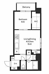 CREDO新横浜 1LDKの間取図画像
