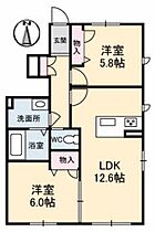 ディアコートさくら A0101 ｜ 広島県広島市安芸区船越４丁目27-5（賃貸アパート2LDK・1階・56.36㎡） その2