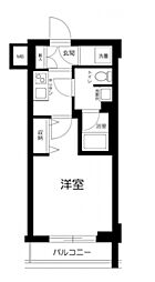 東京メトロ南北線 東大前駅 徒歩4分の賃貸マンション 2階1Kの間取り