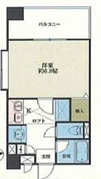 ロマネスク大橋第2 1DKの間取図画像