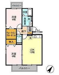 エトワール・A 2LDKの間取図画像