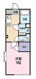 ロイヤルTAKEコーポ 1Kの間取図画像