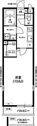 リブリ・雪月花 1Kの間取図画像