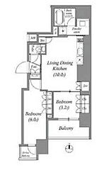 ACPResidence錦糸町 2LDKの間取図画像