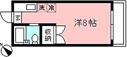 ヴィラ藤2 ワンルームの間取図画像