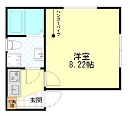 ノーブル四ツ木 2階1Kの間取り