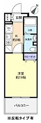 サンハイム久保田 1Kの間取図画像