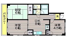 大竹ビル 3DKの間取図画像