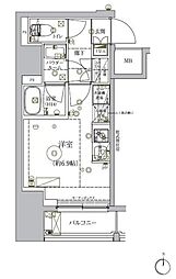 RELUXIA品川西大井 ワンルームの間取図画像