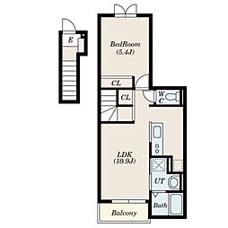シエルノクターン2 1LDKの間取図画像