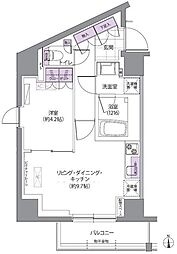 IVYWEST 1LDKの間取図画像
