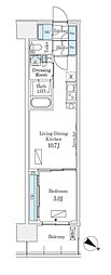 ロイヤルパークス有明 1LDKの間取図画像