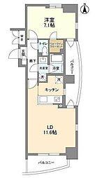 アルモニー御茶ノ水 14階1LDKの間取り