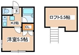 コンフォート哲学堂 1階1Kの間取り