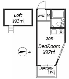 フォーシム三軒茶屋 ワンルームの間取図画像