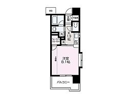エムロード新座 1Kの間取図画像