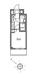 アラート横濱桜木町I 1Kの間取図画像