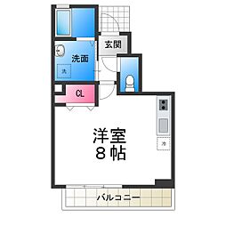エピュレ ワンルームの間取図画像