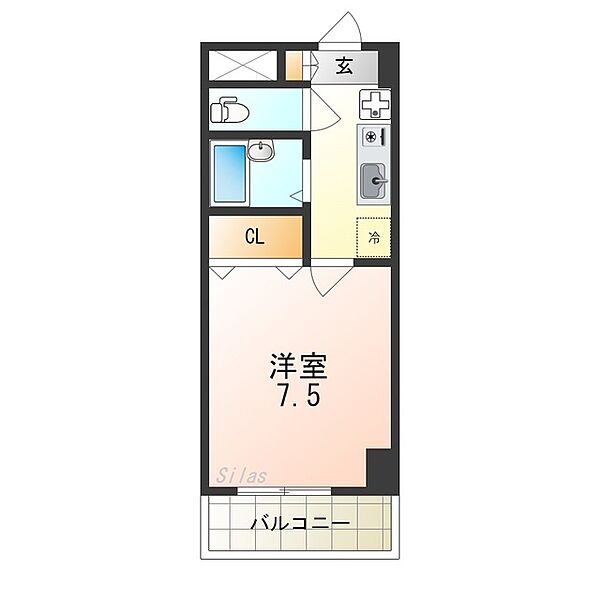 クレシア中百舌鳥 ｜大阪府堺市北区中百舌鳥町５丁(賃貸マンション1K・5階・21.70㎡)の写真 その2