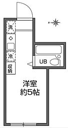 パークサイド国領 ワンルームの間取図画像