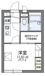 レオパレスアトリオ 1Kの間取図画像