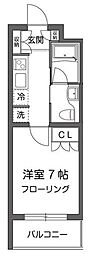 ガーデン用賀 1Kの間取図画像