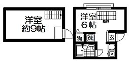 ニューストークアパートメント禁野本町 2Kの間取図画像