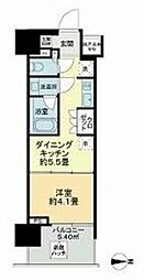 ライオンズ東京三ノ輪ミレス 9階1DKの間取り