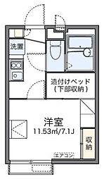 レオパレスネオライフ江古田II 1階1Kの間取り