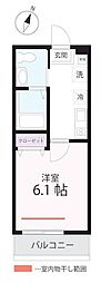 ハーミットクラブハウス神奈川新町(仮) 1Kの間取図画像