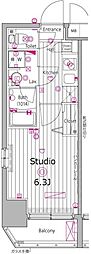 ガーラ・プレシャス渋谷六本木通り 1Kの間取図画像