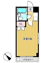 ソレイユ5 1Kの間取図画像