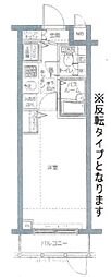トーシンフェニックス五反田 1Kの間取図画像