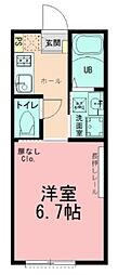 クレスタ鴨居 1Kの間取図画像