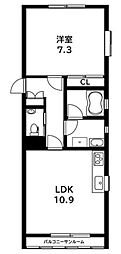 MKハウス 1LDKの間取図画像